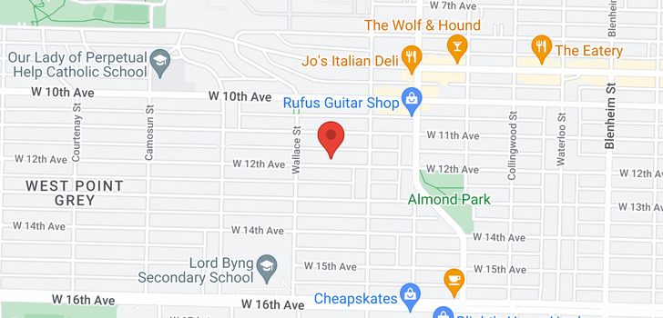 map of 3853 W 12TH AVENUE